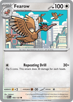 2025 Mega Evolution Fearow #103