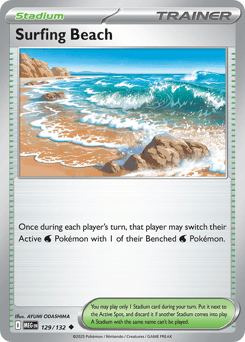 Surfing Beach Mega Evolution card
