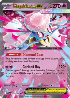 Mega Diancie ex Phantasmal Flames card