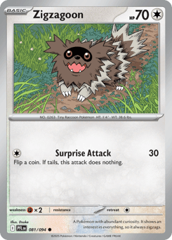Zigzagoon Phantasmal Flames card
