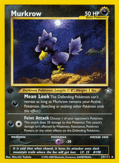 Murkrow Neo Genesis card