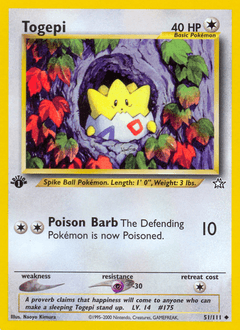 Togepi Neo Genesis card