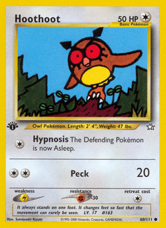 Hoothoot Neo Genesis card
