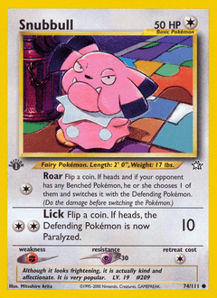 Snubbull Neo Genesis card