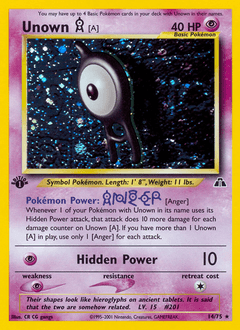 Unown [A] Neo Discovery card