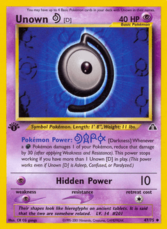 2001 Neo Discovery Unown [D] #47
