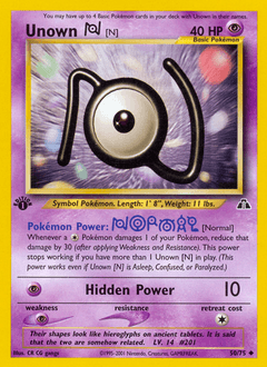 2001 Neo Discovery Unown [N] #50