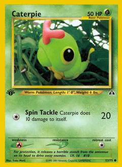Caterpie Neo Discovery card