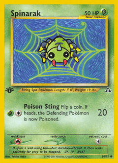 Spinarak Neo Discovery card