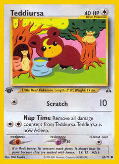 Teddiursa Neo Discovery card