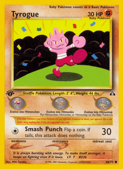 Tyrogue Neo Discovery card