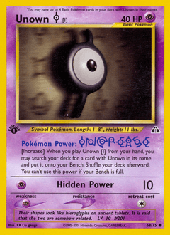 2001 Neo Discovery Unown [I] #68