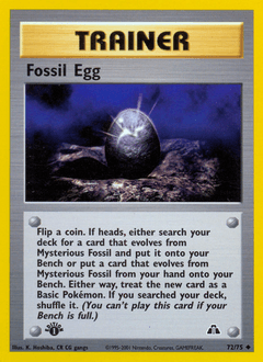 2001 Neo Discovery Fossil Egg #72