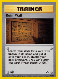 2001 Neo Discovery Ruin Wall #74