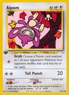 Aipom Neo Revelation card