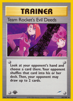 2002 Neo Destiny Team Rocket's Evil Deeds #103