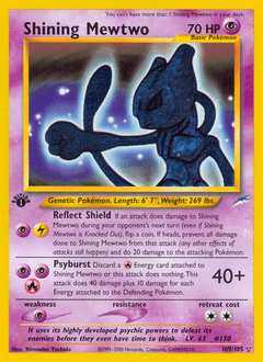 Shining Mewtwo Neo Destiny card