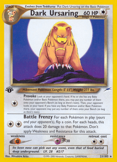 2002 Neo Destiny Dark Ursaring #21