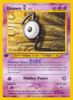 2002 Neo Destiny Unown [G] #27