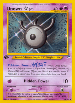 2002 Neo Destiny Unown [W] #29