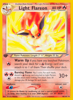 2002 Neo Destiny Light Flareon #46