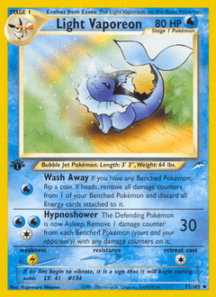 2002 Neo Destiny Light Vaporeon #52