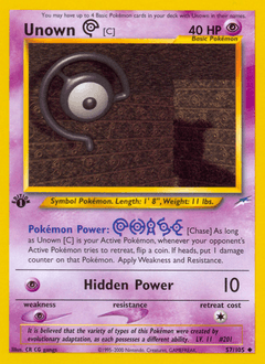2002 Neo Destiny Unown [C] #57