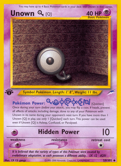 2002 Neo Destiny Unown [Q] #59