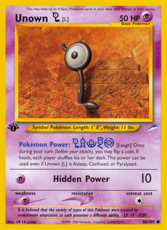 2002 Neo Destiny Unown [L] #86