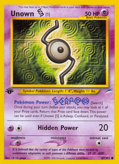 2002 Neo Destiny Unown [S] #87