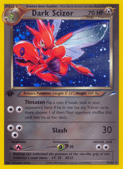 Dark Scizor Neo Destiny card