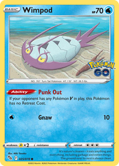 Wimpod Pokémon GO card