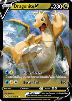 Dragonite V Pokémon GO card