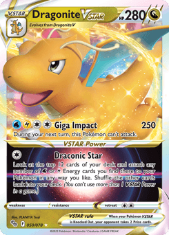 Dragonite VSTAR Pokémon GO card