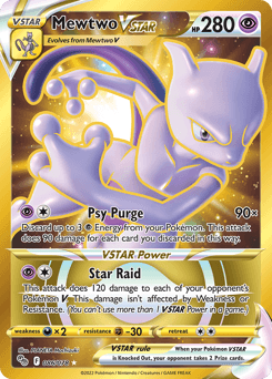 Mewtwo VSTAR Pokémon GO card