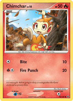 Chimchar Platinum card