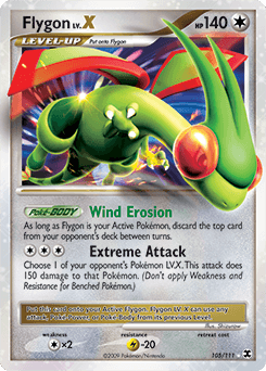 2009 Rising Rivals Flygon LV.X #105