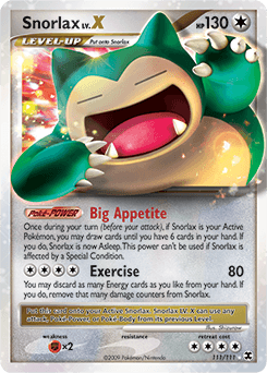 Snorlax LV.X Rising Rivals card