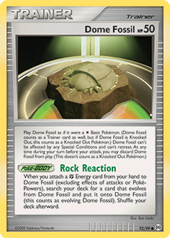 Dome Fossil Arceus card