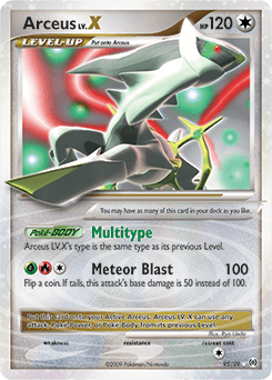 Arceus LV.X Arceus card