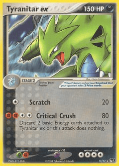 Tyranitar ex POP Series 1 card
