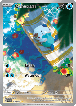 Oshawott White Flare card