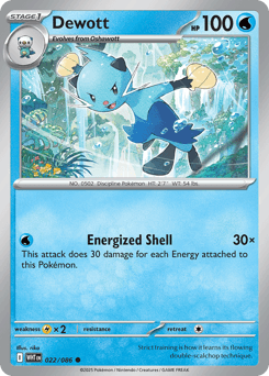 Dewott White Flare card