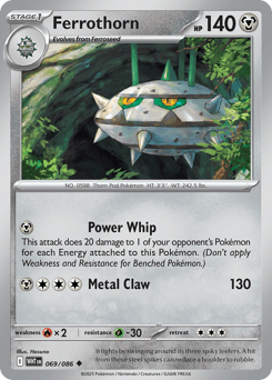 2025 White Flare Ferrothorn #69
