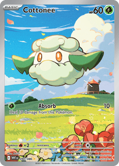 Cottonee White Flare card