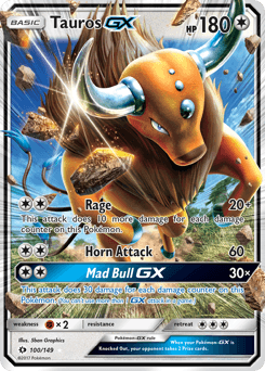 Tauros-GX Sun & Moon card