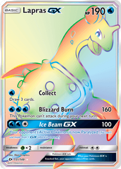 Lapras-GX Sun & Moon card