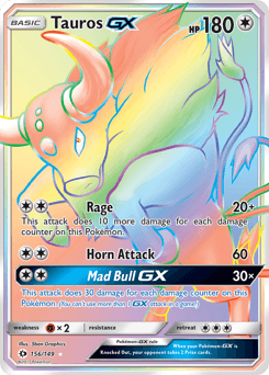 Tauros-GX Sun & Moon card