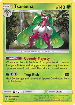 Tsareena Sun & Moon card