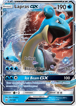 Lapras-GX Sun & Moon card